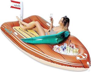 Letto gonfiabile da relax con refrigeratore per divertirsi in piscina