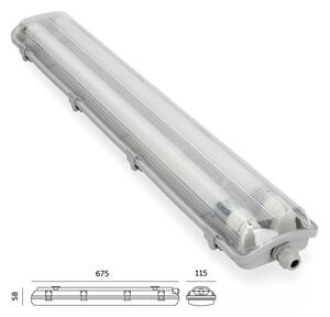 Brilagi -Lampada fluorescente tecnica LED OPTIMA T8 2xG13/9W/230V 4000K IP65 67,5 cm