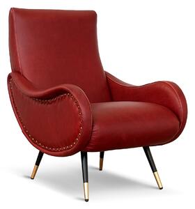 Poltrona Miss in Pelle Primo Fiore Premium - Design Iconico Anni 50