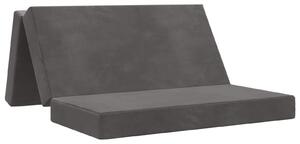 Divano Letto Pieghevole 120 x 67 x 45 cm Grigio Scuro