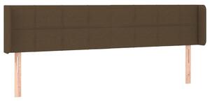 Testiera ad Orecchio Marrone Scuro 203x16x78/88 cm in Tessuto