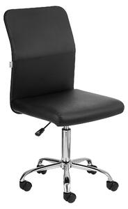 Sedia da ufficio in ecopelle, regolabile in altezza, girevole a 360°, dimensioni 44x50x110 cm