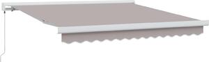 Tenda Retrattile Grigio chiaro 300 x 250 cm Tessuto e Metallo