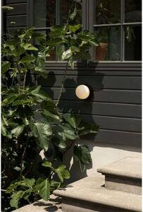 Nuura Aps Applique da esterno Liila, Ø 16,5 cm, nero/opale dimmerabile, Nero, Metallo, Scandinavo
