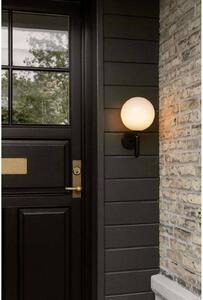 Nuura Aps applique da esterno Miira, Ø 20 cm, nero/opale dimmerabile, Nero, Metallo, Scandinavo