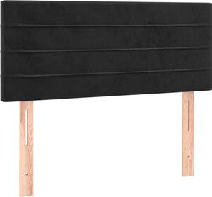 Testiera Nera 90x5x78/88 cm in Velluto
