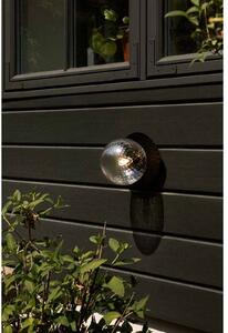 Nuura Aps Applique da esterno Liila, Ø 16 cm, nero/trasparente dimmerabile, Nero, Metallo, Scandinavo