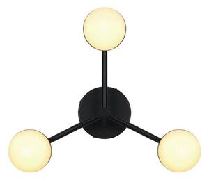 Nordlux Plafoniera di design Contina, dimmerabile, Nero, Soggiorno / Sala da pranzo, Metallo, Scandinavo, Plafoniera