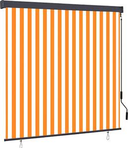 Tenda a rullo Bianco e Arancione 180 x 250 cm