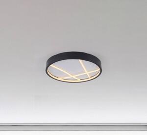 JUST LIGHT. GmbH Plafoniera a LED Mikado, dimmerabile, Nero, Soggiorno / Sala da pranzo, Metallo, Moderno, Plafoniera LED