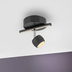 JUST LIGHT. GmbH Faretto da soffitto a LED Jarik, 1 luce, nero, 3.000 K dimmerabile, Nero, Soggiorno / Sala da pranzo, Metallo, Moderno