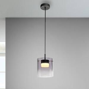 JUST LIGHT. GmbH Lampada a sospensione in vetro Elio, dimmerabile, Alluminio / Grigio / Zincato, Soggiorno / Sala da pranzo, Vetro, Moderno, Lampada a sospensione