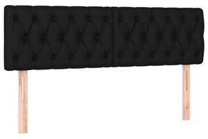 Testiera Nera 160x7x78/88 cm in Tessuto
