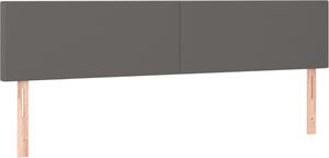 Testiera Grigio 200x5x78/88 cm in Pelle finta