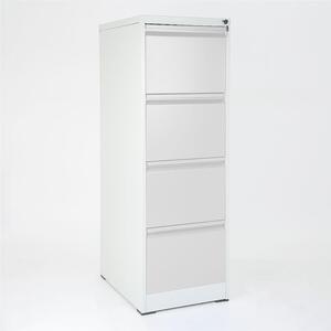 Cassettiera porta documenti con 4 cassetti e serratura Dimensioni 460x620x h 1325 mm Struttura in metallo verniciato - Piedini antiscivolo - finitura Grigio