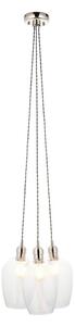 Endon 120644 - Lampadario a sospensione con cavo 3xE27/10W/230V, cromo lucido