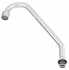 Rubinetto da cucina Hydroland W16Z250, con bocchetta a forma di "Z", lunghezza 250 mm, cromato