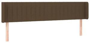 Testiera ad Orecchio Marrone Scuro 183x16x78/88 cm in Tessuto