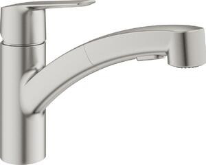 Miscelatore cucina GROHE Start 3 quickfix con doccetta, acciaio opaco