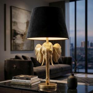 Mauro Ferretti lampada da tavolo elefante E27 Ø 32x59 cm oro nero