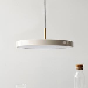 UMAGE Lampada LED a sospensione Asteria Medium madreperla/ottone Ø 43 cm Asteria, dimmerabile, Crema / Ambra, Soggiorno / Sala da pranzo, Alluminio, Design