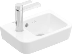 Villeroy & Boch O.novo - Lavabo Compact 360x250 mm, con sfioratore, 1 foro per rubinetto a sinistra, bianco alpino 43423601