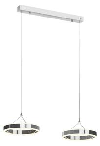 Lucande LED-Pendellampe Lyani, 85 cm, 2-flg., chrom, dimmbar