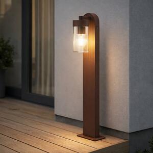 Lampioncino da giardino Kaliro Lindby, Marrone / Ruggine, Alluminio, Moderno, Lampada da esterni