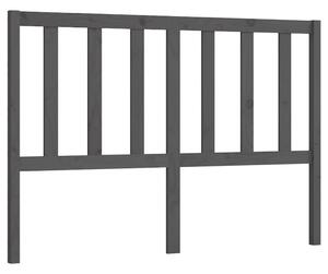 Testiera per Letto Grigia 126x4x100cm in Legno Massello di Pino