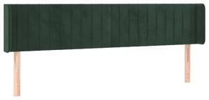 Testiera ad Orecchio Verde Scuro 203x16x78/88 cm in Velluto
