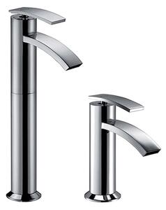 Set miscelatori lavabo alto + bidet Jacuzzi | rubinetteria Ray ottone cromato per piletta click clack