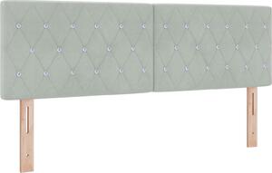 Testiera Grigio chiaro 144 cm Velluto