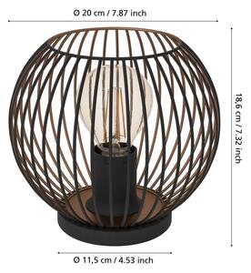 Eglo 901872 - Lampada da tavolo ALMANZORA 1xE27/60W/230V nera