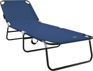 Lettino prendisole pieghevole Blu 188 x 57 x 86,5 cm Poliestere