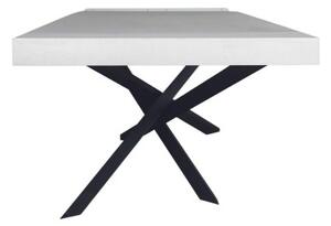 Tavolo allungabile bianco larice 180x100 con base iron grafite Gondar