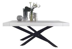 Tavolo allungabile bianco larice 180x100 con base iron grafite Gondar
