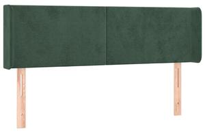 Testiera ad Orecchio Verde Scuro 147x16x78/88 cm in Velluto