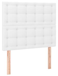 Testiera Bianca 100x5x118/128 cm in Pelle finta