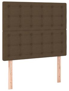 Testiera Marrone Scuro 100x5x118/128 cm Tessuto
