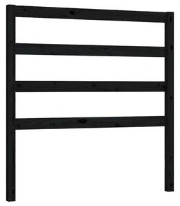 Testiera per Letto Nera 81x4x100 cm in Legno Massello di Pino