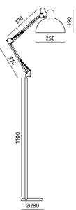Brilagi - Lampada da terra flessibile TASKER 1xE27/60W/230V 157 cm nera