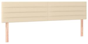Testiera Crema 180x5x78/88 cm in Tessuto