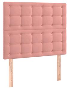 Testiera Rosa 100x5x118/128 cm Velluto