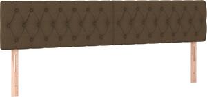 Testiera Marrone Scuro 200x7x78/88 cm in Tessuto