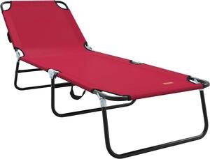 Lettino prendisole pieghevole Rosso 188 x 57 x 86,5 cm