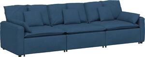 Divano Modulare con Cuscini Blu