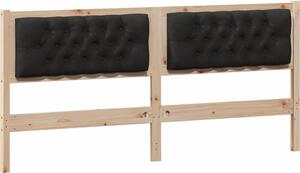 Testiera Altro Marrone e nero 180 cm Legno di pino massello