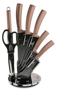 BerlingerHaus - Set coltelli in acciaio inox su supporto 8 pz oro rosa/nero