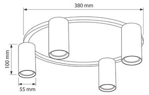 Brilagi - Lampada da soffitto SELE 4xGU10/30W/230V nera