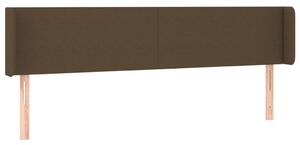 Testiera ad Orecchio Marrone Scuro 203x16x78/88 cm in Tessuto